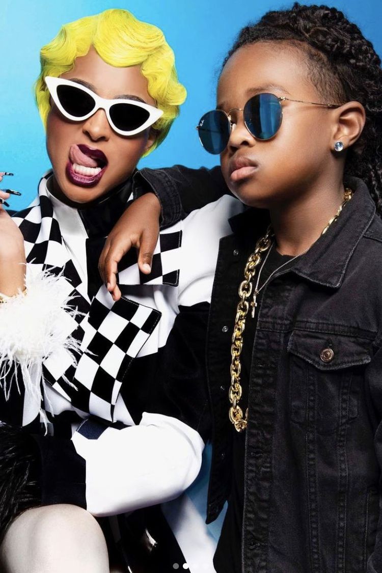 Ciara as Cardi B and her son as Offset
