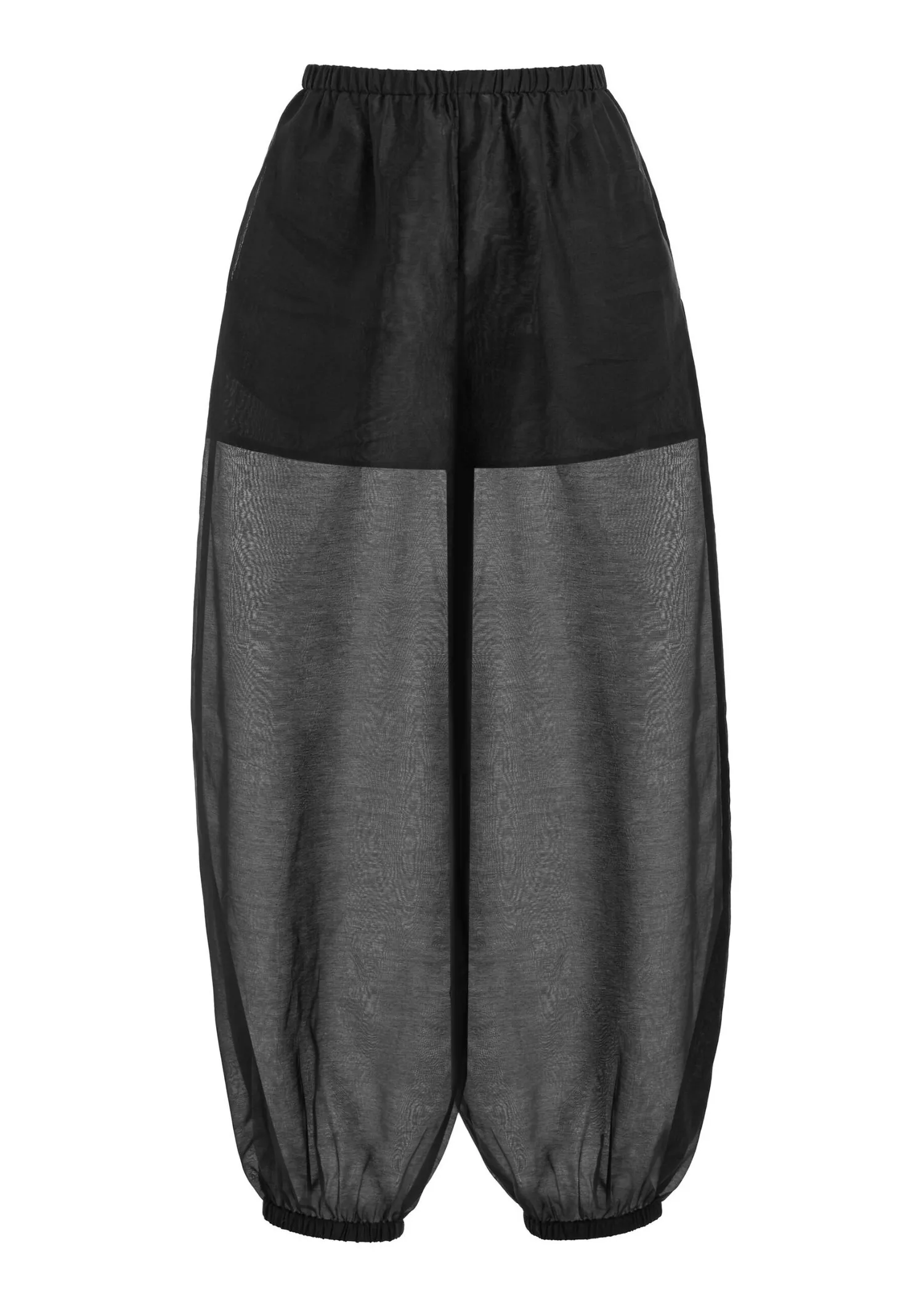 The best black transparent balloon trousers - By Malene Birger - On a white background