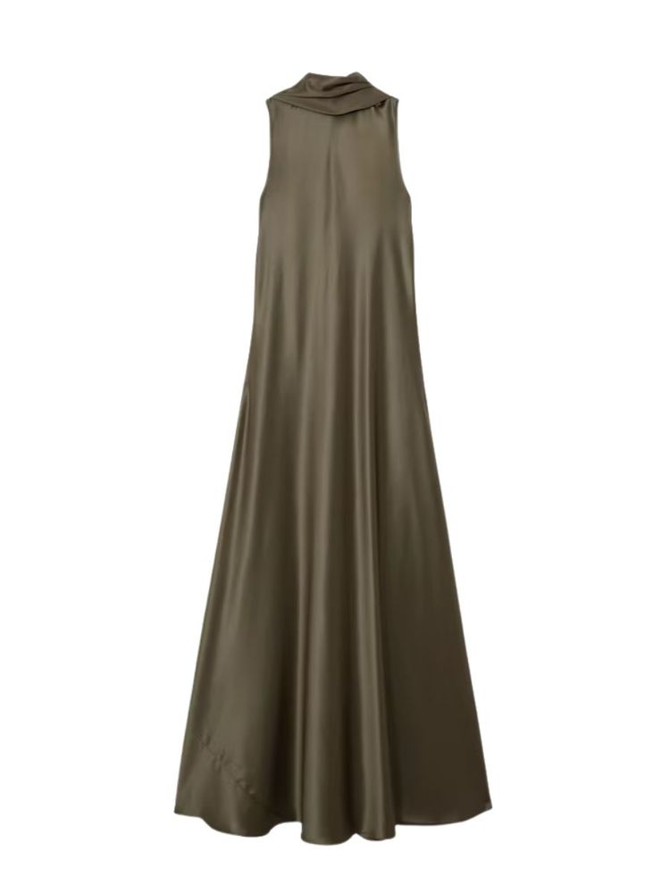 The best satin cape maxi dress - Reiss - On a white background