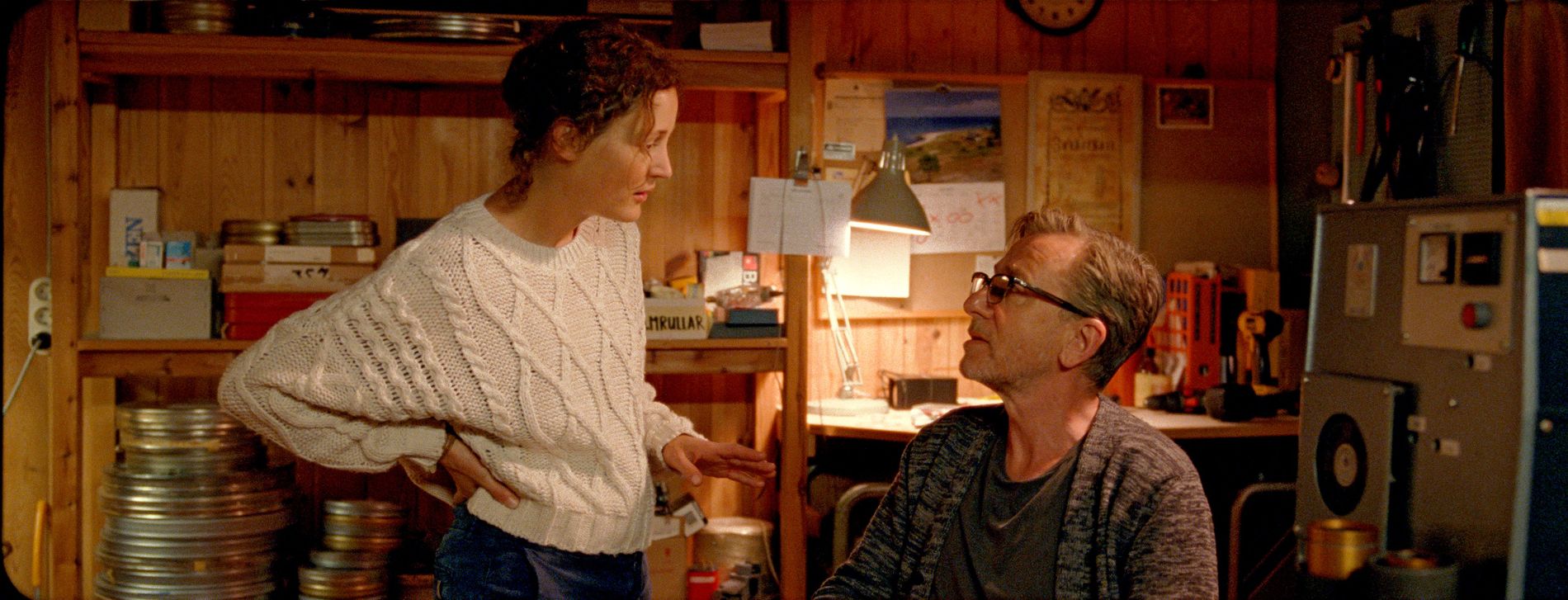 Vicky Krieps and Tim Roth in Bergman Island