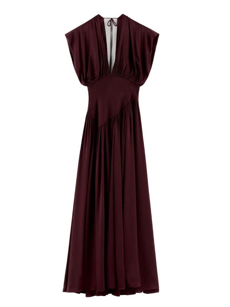 The best burgundy maxi dress - Arakii - On a white background