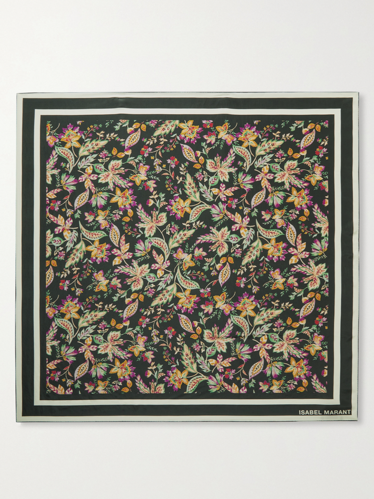 ISABEL MARANT Floral-print silk scarf