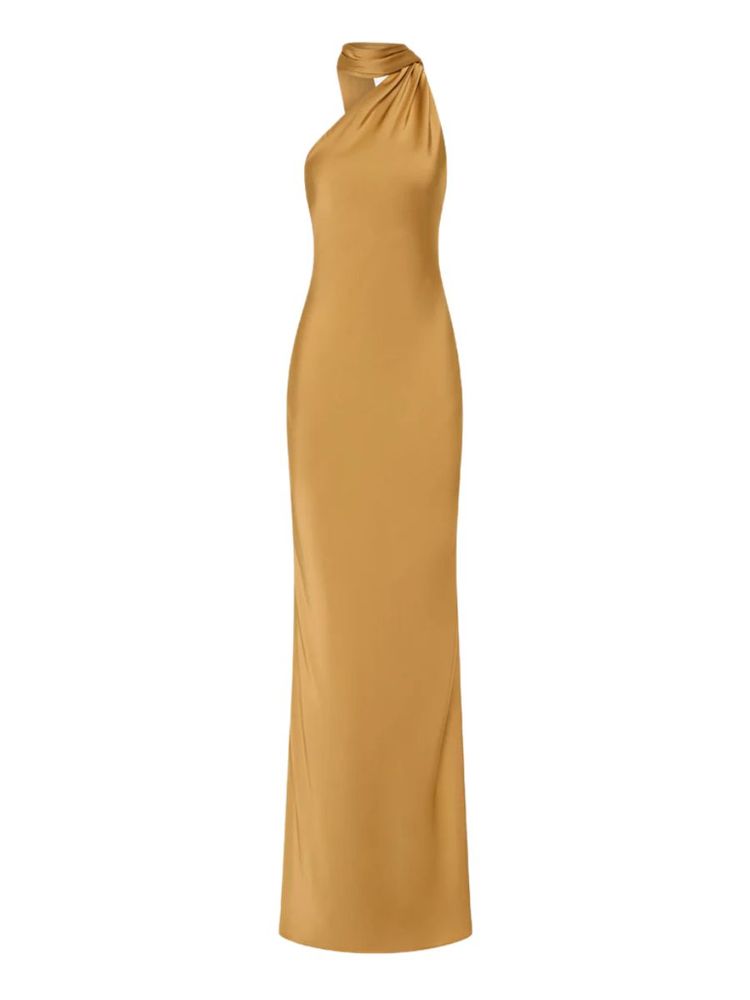 The best bronze satin dress - Misha - On a white background