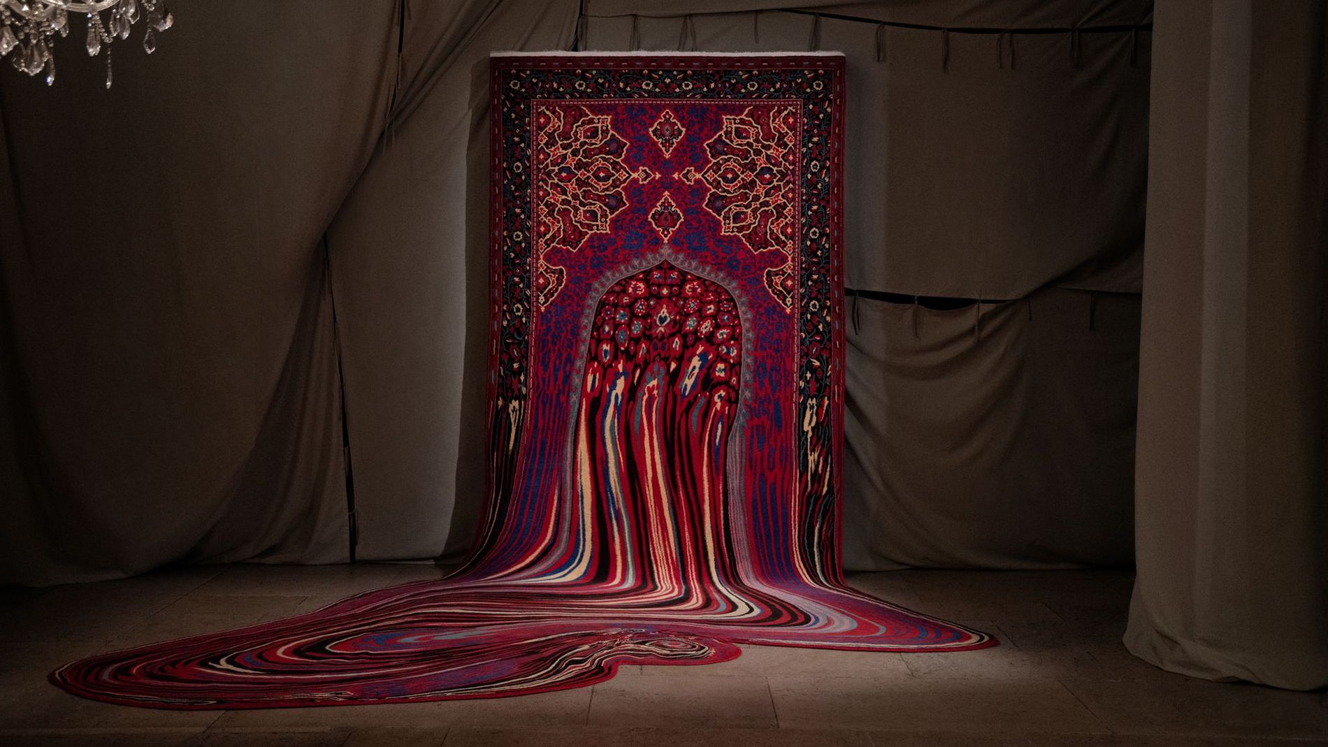 Faig Ahmed's Azerbaijani carpets at Acne Studio's SS27 show, Denim Hystoria