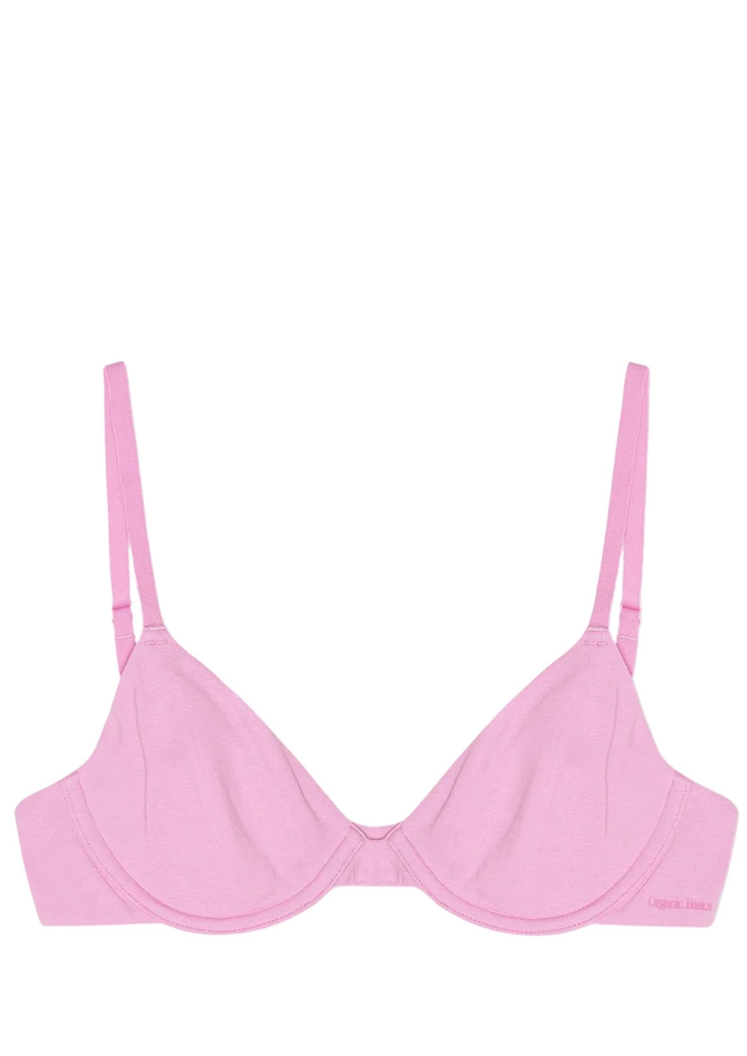 pink organic cotton bra