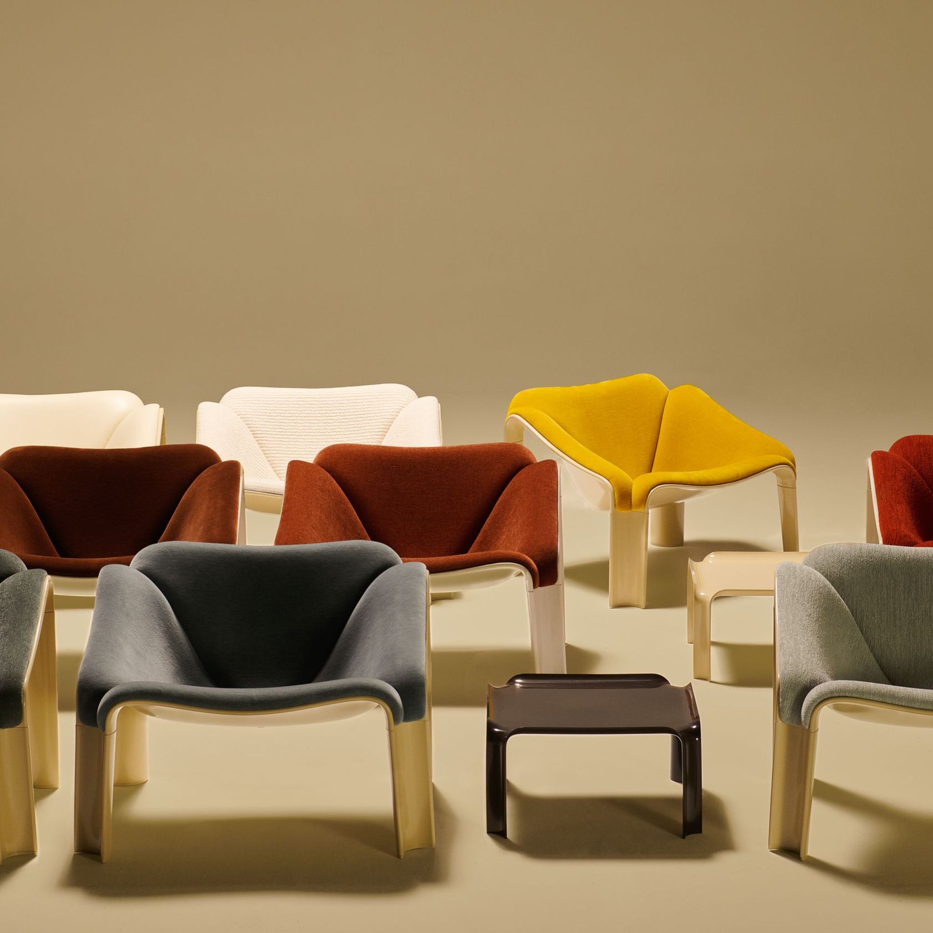 Gubi F300 lounge chair and T877 table relaunch