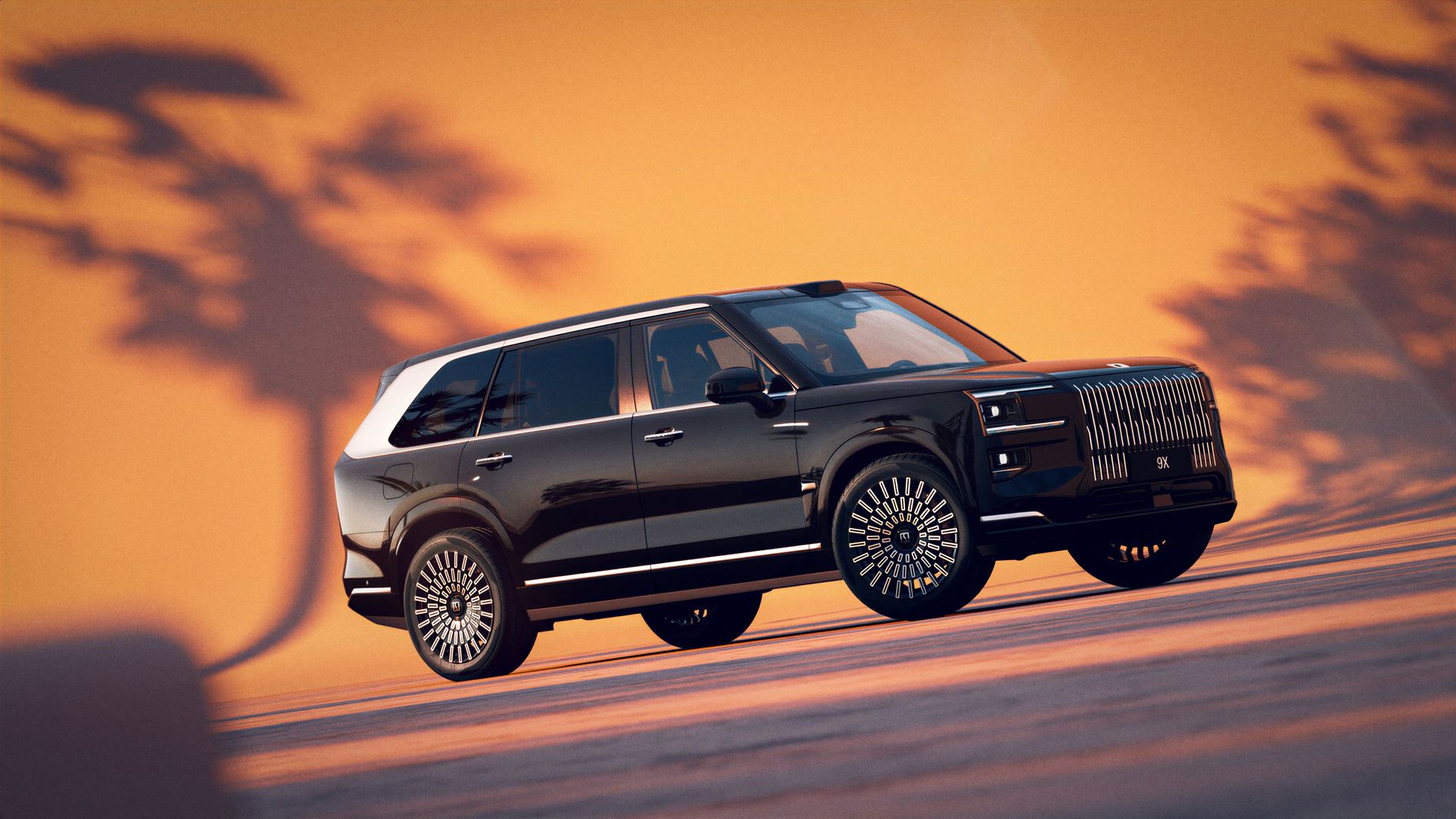 The luxury Zeekr 9X plug-in hybrid SUV