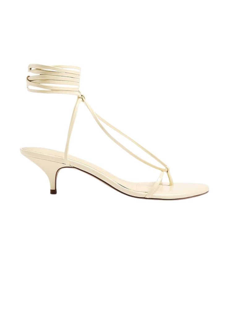 The best off-white heeled strappy sandals - Na-kd - On a white background