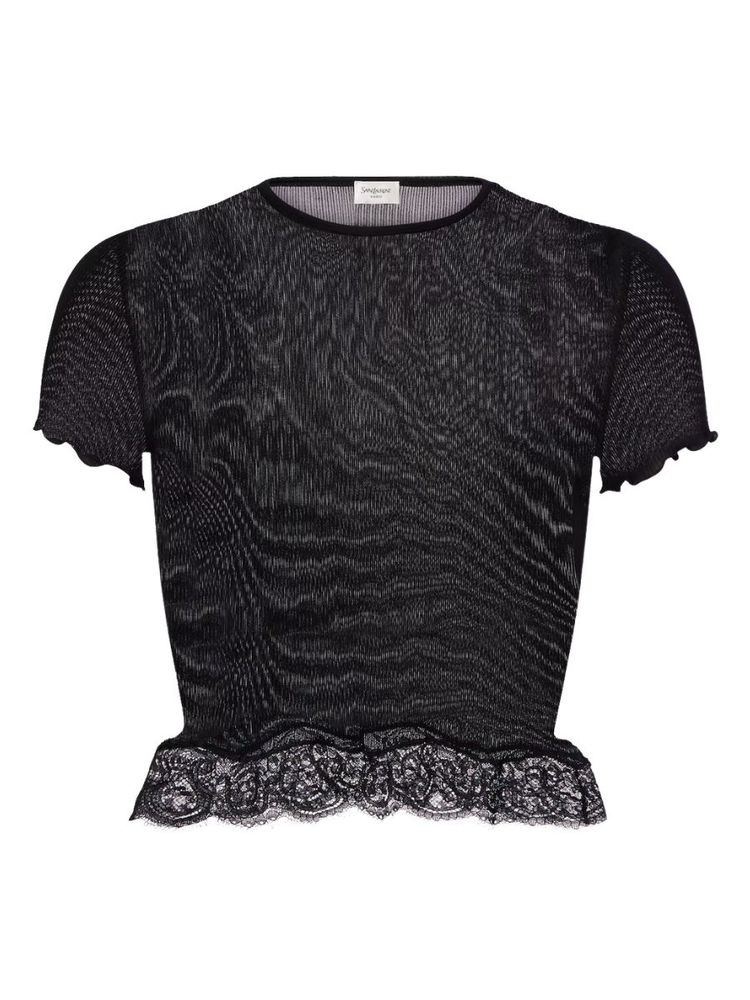 The best lace trim t-shirt - Saint Laurent - On a white background