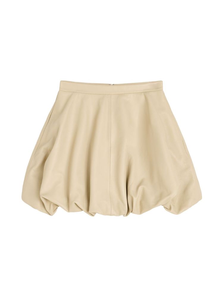 The best leather bubble mini skirt - Malene Birger - On a white background