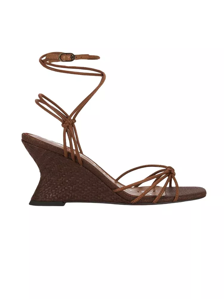 The best brown wedge sandal - Sam Edelman - On a white background