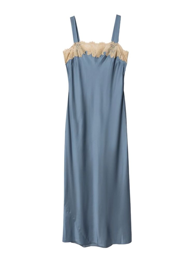 The best blue lace trim dress - Rixo - On a white background