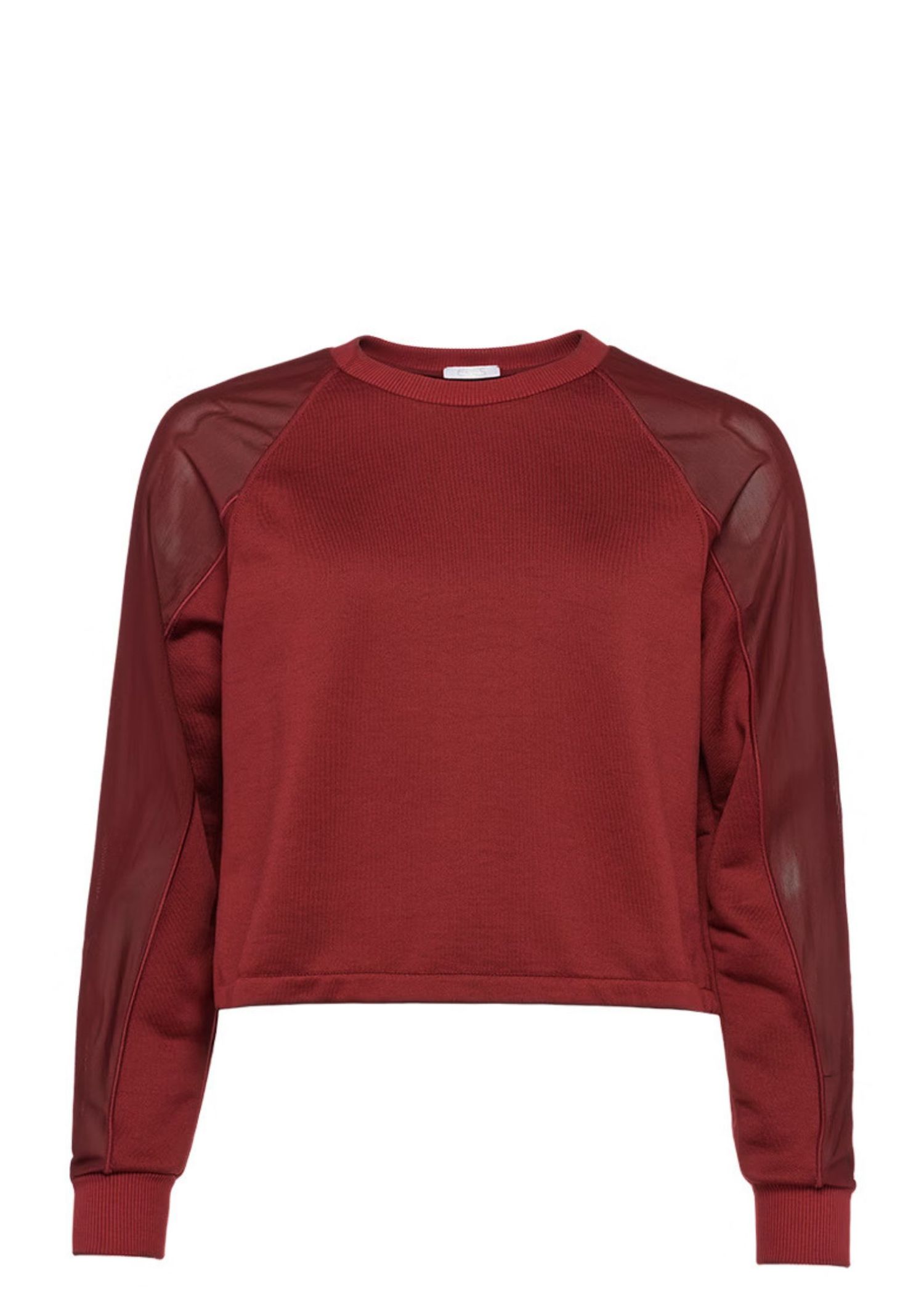 Burgundy cropped sweatshirt
