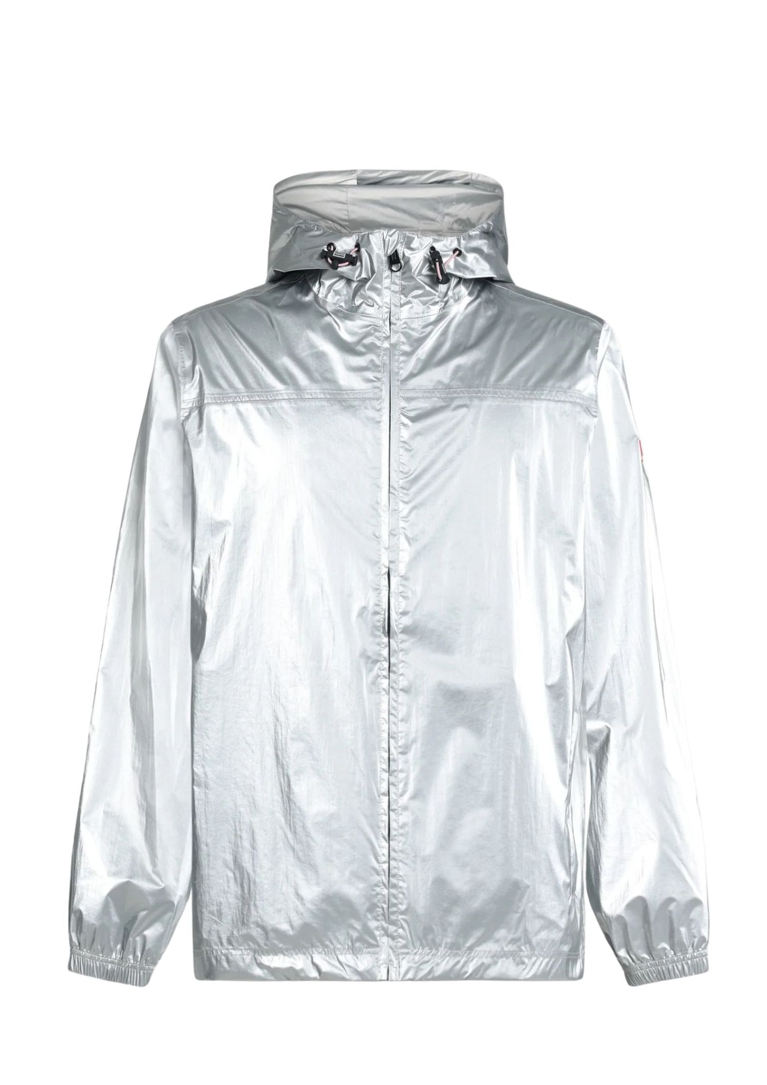Silver rain jacket