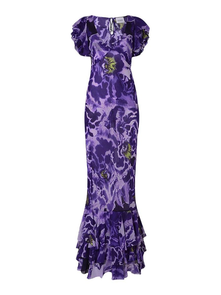 The best printed purple maxi dress - Rat & Boa - On a white background