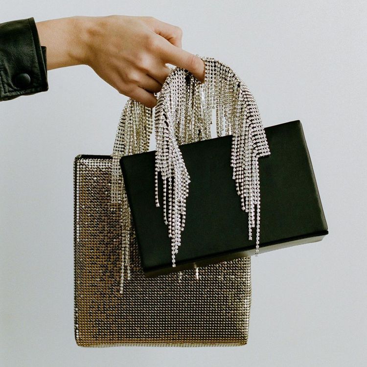 Women Handbag With Chain Strap Crystal Beaded Handbag -  UK in