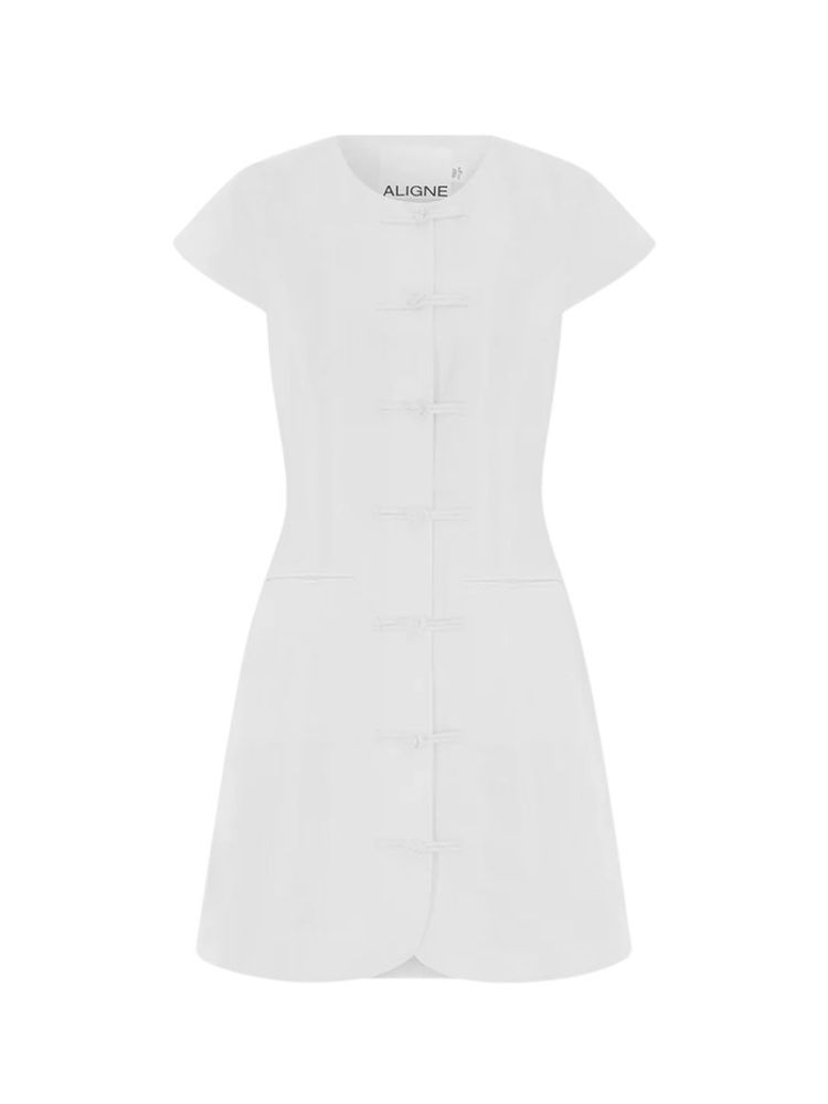 The best linen mini dress - Aligne - On a white background