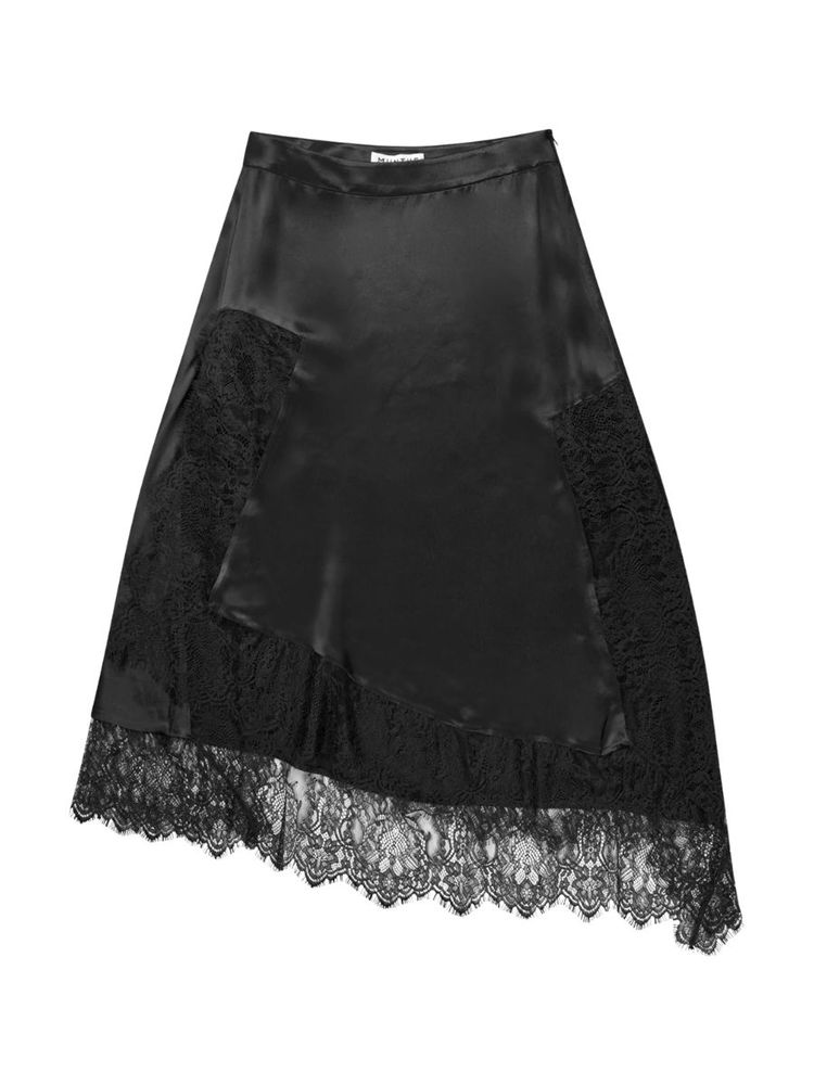 The best black lace trim skirt - Munthe - On a white background