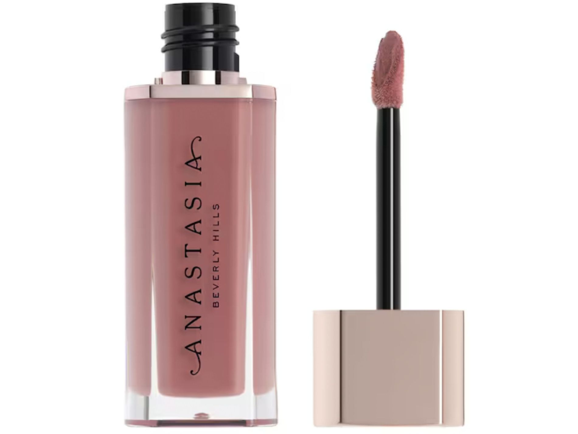 Anastasia Beverly Hills Lip Velvet tube and doe-foot applicator in a close-up shot.