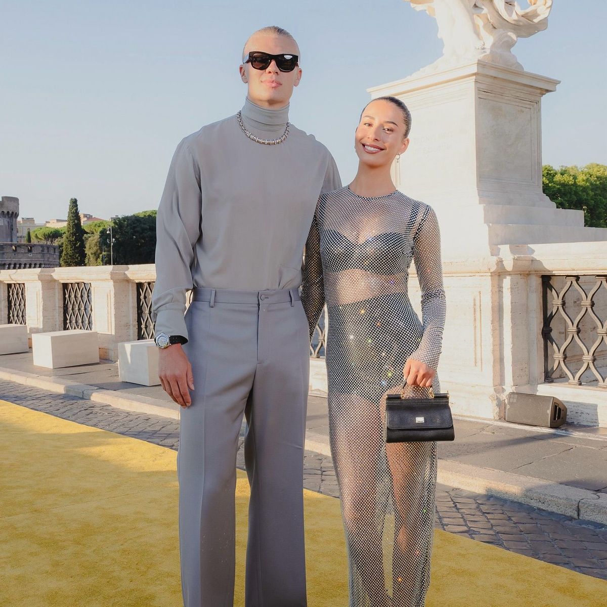 Erling Haaland and girlfriend Isabel Haugseng Johansen