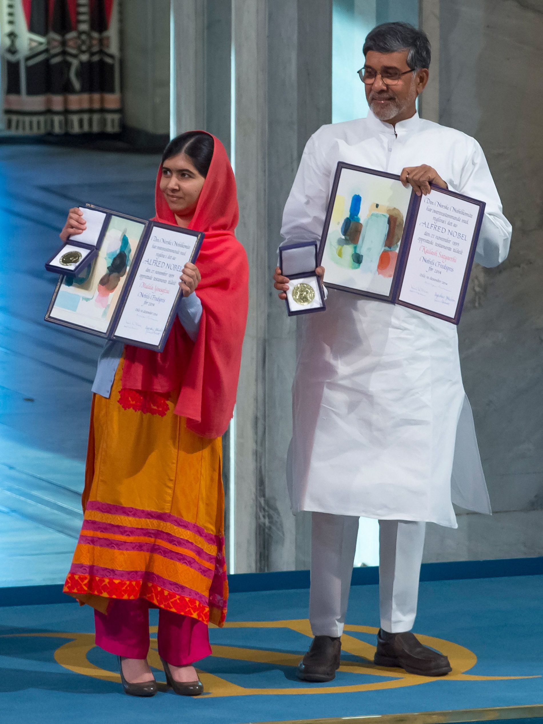 Malala Yousafzai and Kailash Satyarthi Nobel Peace Prize