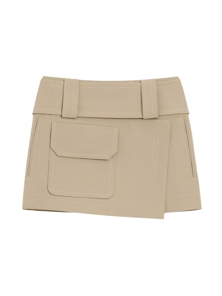The best cargo mini skirt - Ami Paris - On a white background