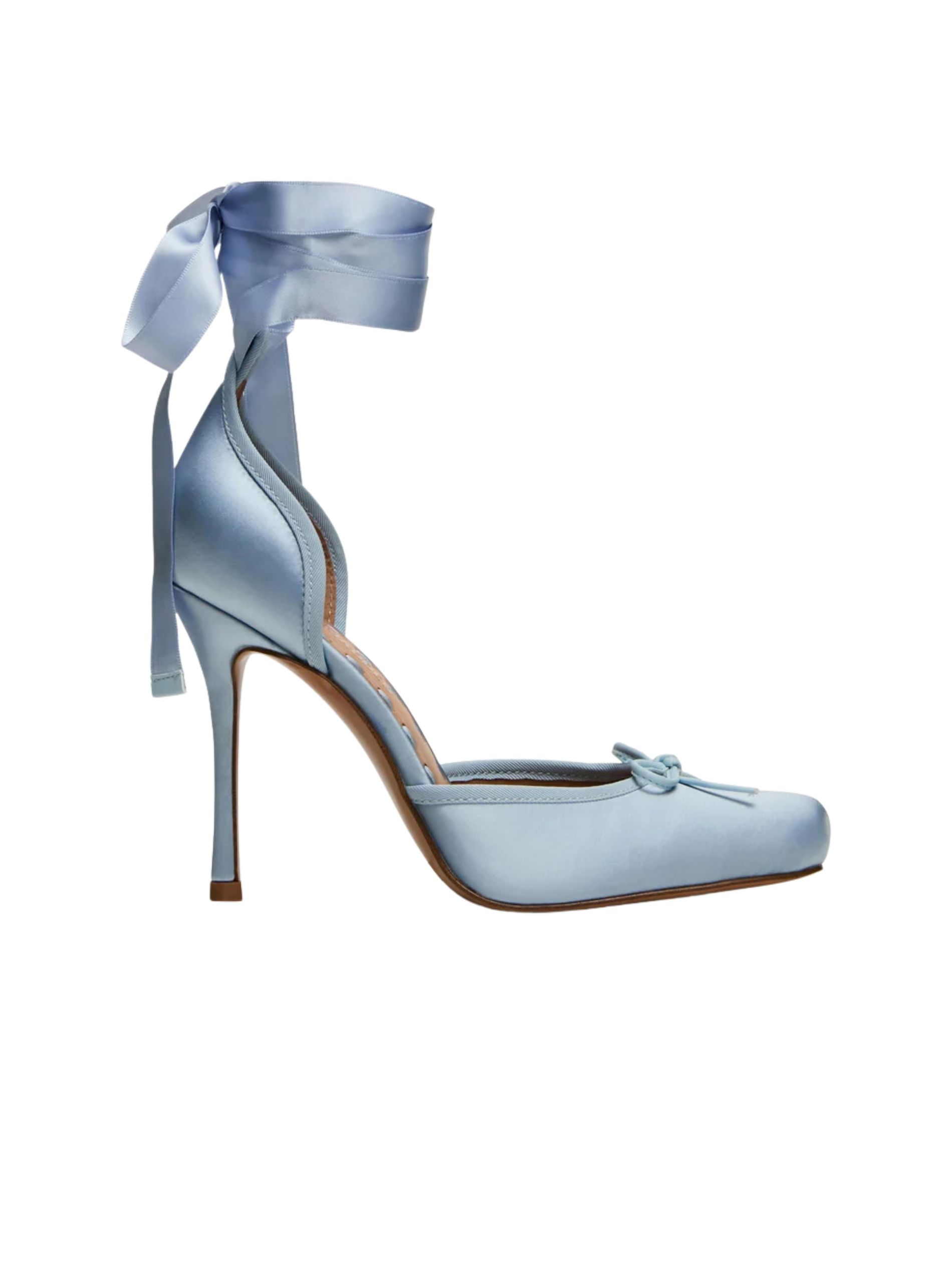 The best blue satin wedding heels - Steven Madden - On a white background