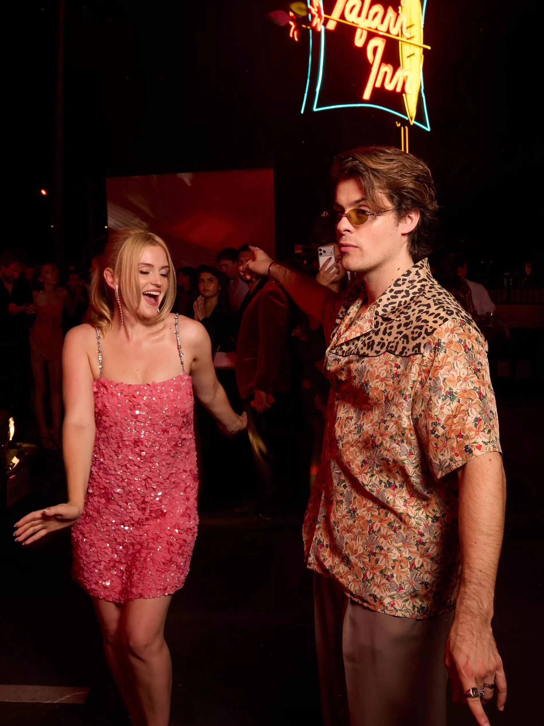 Alica Agneson and Herman Tømmeraas in LA with Valentino