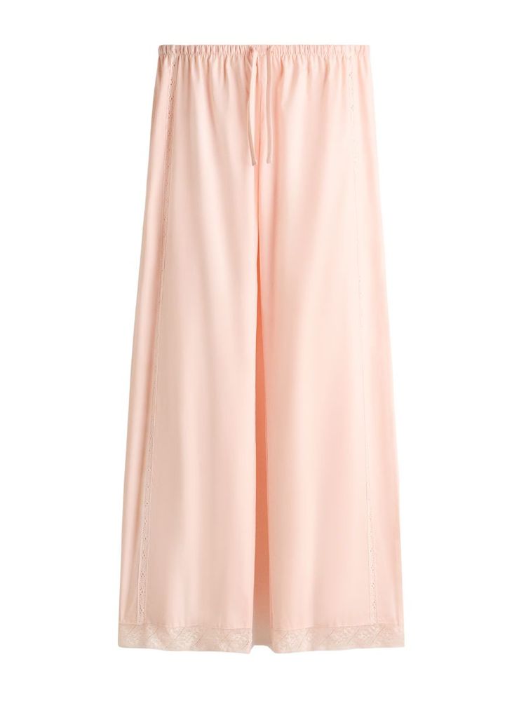 The best pink lace-trimmed trousers - H&M - On a white background