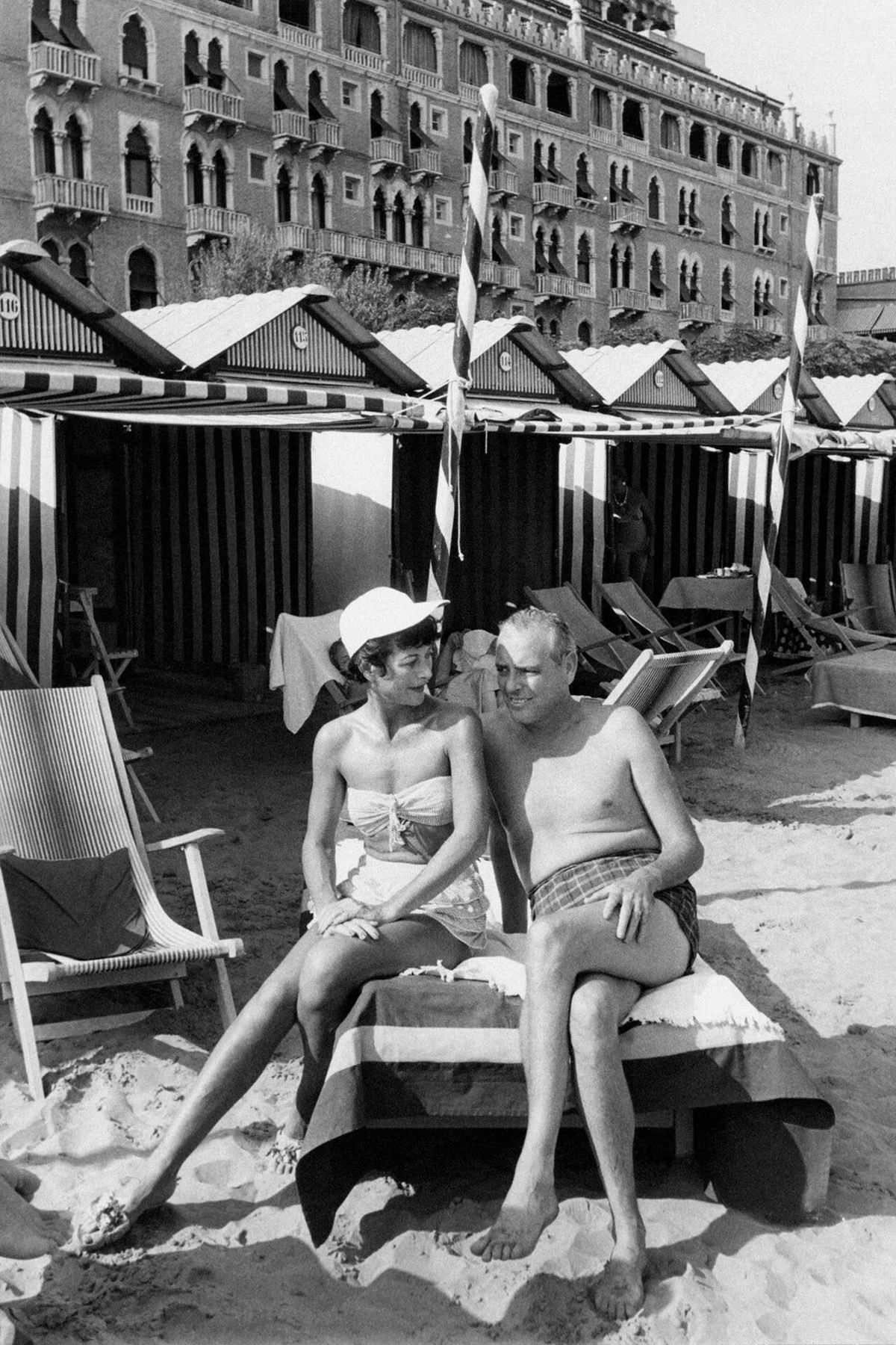 Hedy Lamarr and W. Howard Lee, 1955 Venice Film Festival