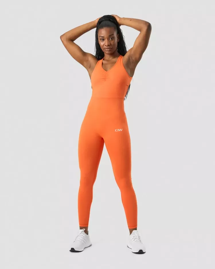 Gymshark - FLAWLESS KNIT TIGHTS BURNT ORANGE on Designer Wardrobe