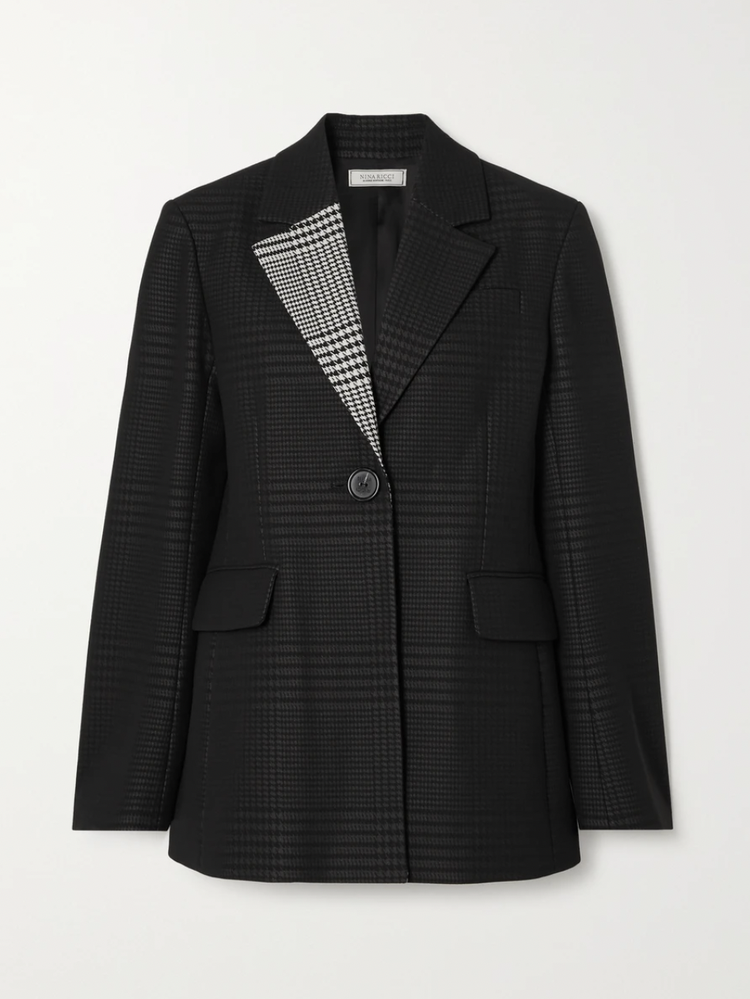 Nina Ricci Checked twill blazer