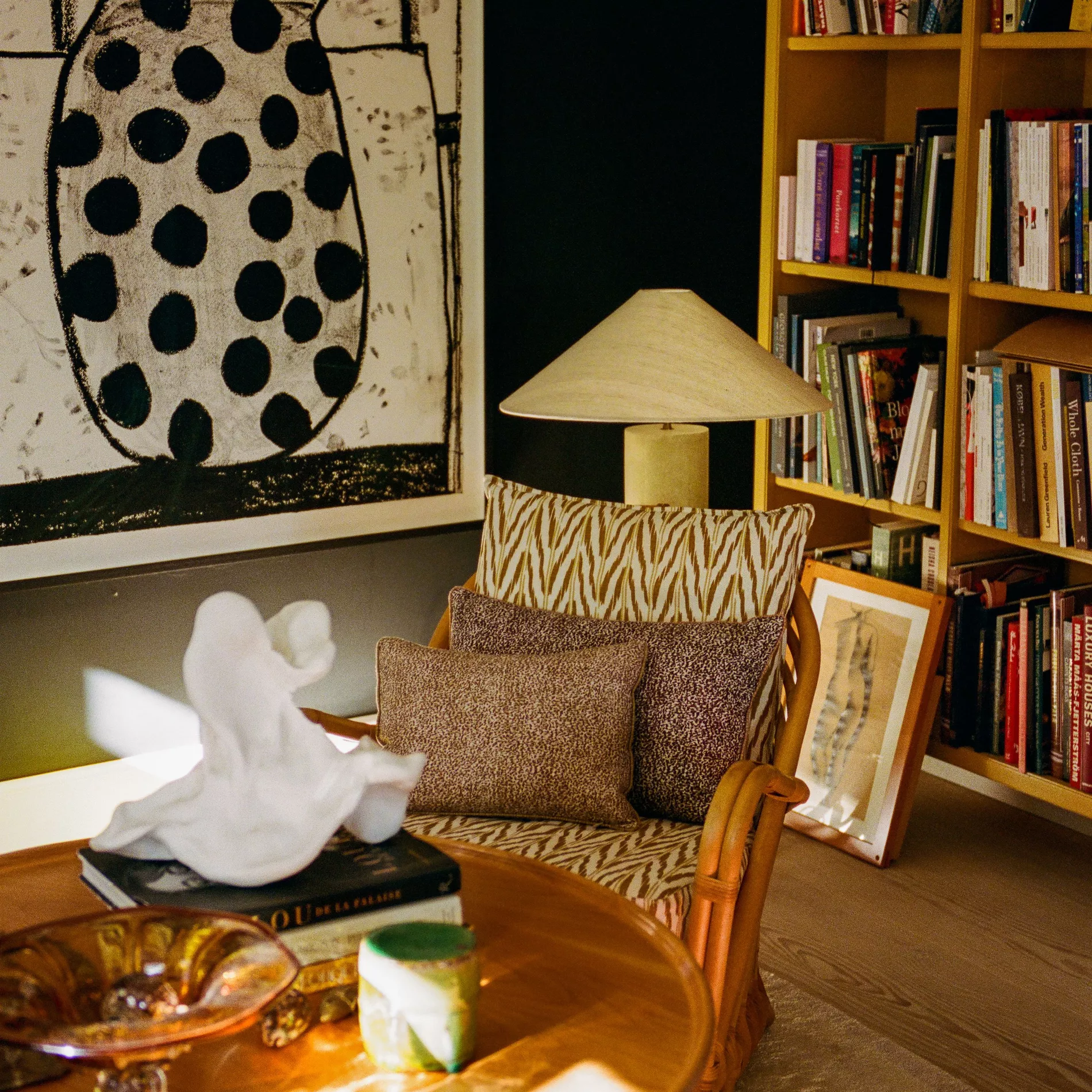 Pillows in the Leonard print by Helene Blanche