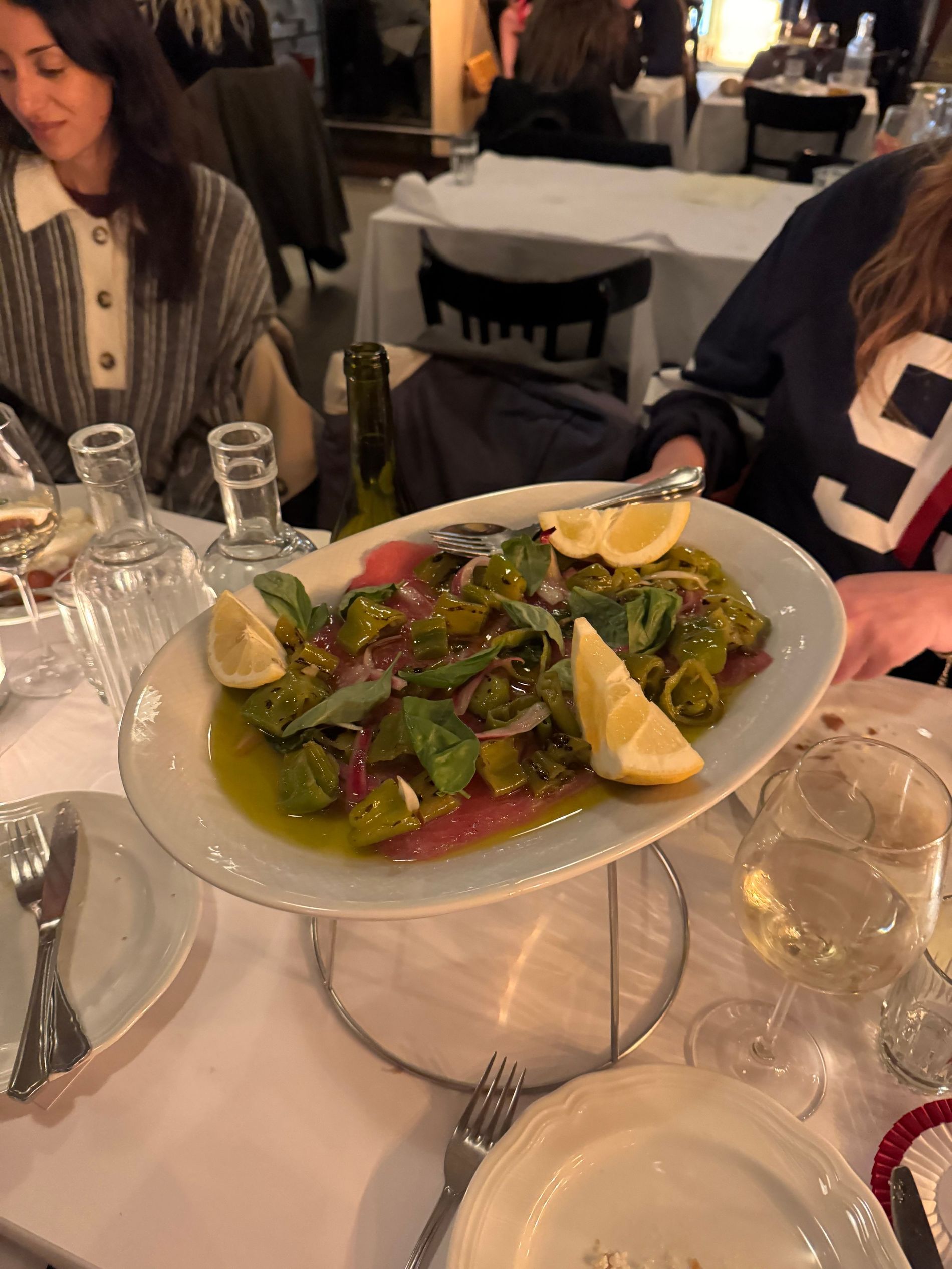 Dinner served at Locale 21, a pasta