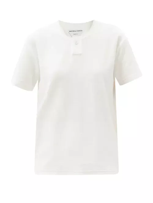 Bottega Veneta Round-neck cotton-blend terry T-shirt