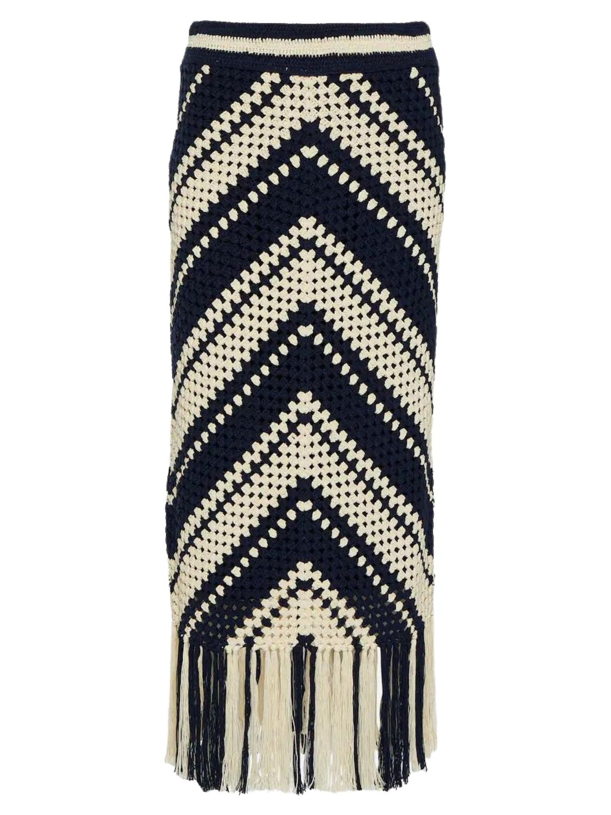 Fine Cotton Rib Crochet Skirt