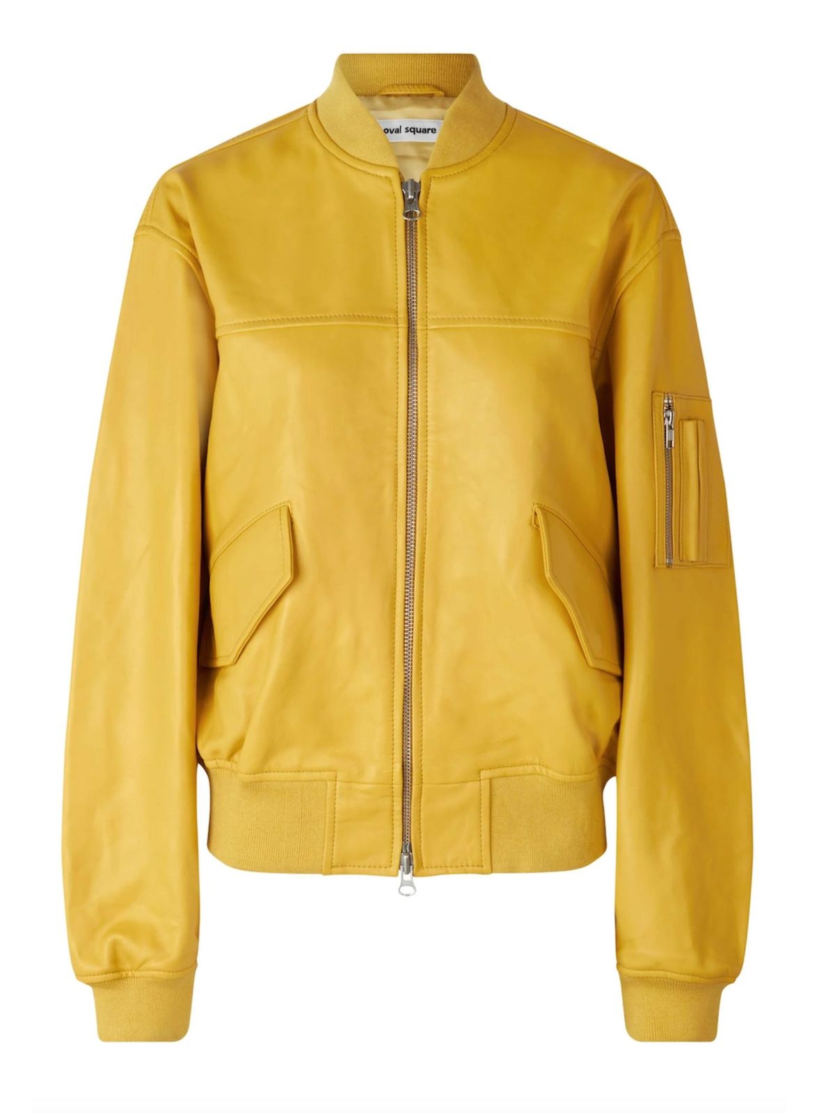 Cinched Oversized Leather Jacket