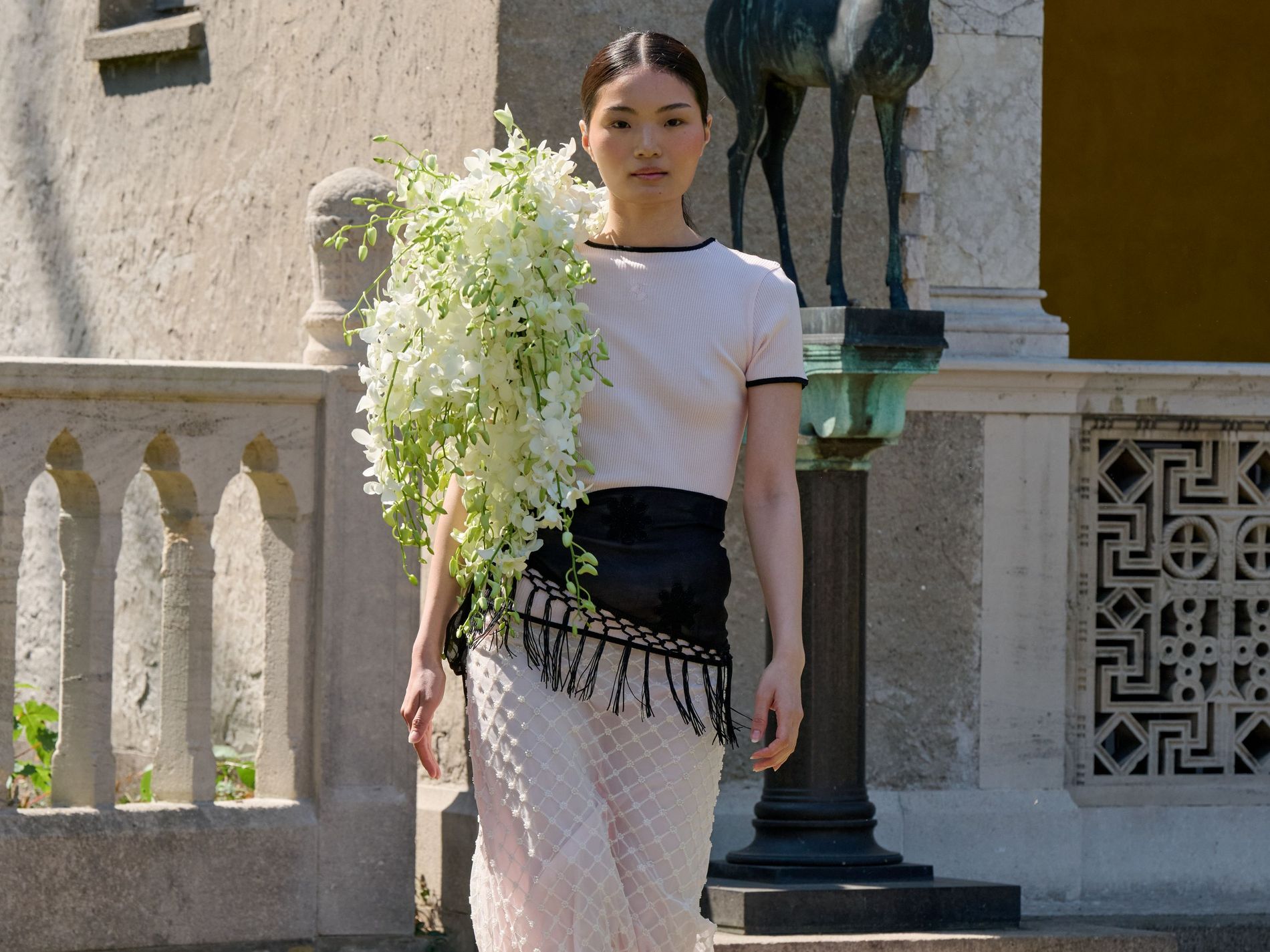 Model walks OpéraSport's runway show at CPHFW SS27