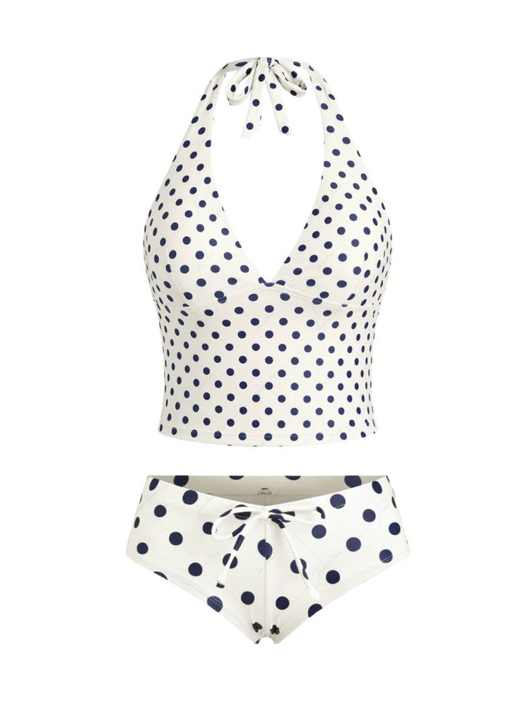 The best polka dot tankini set - Seamolly - On a white background