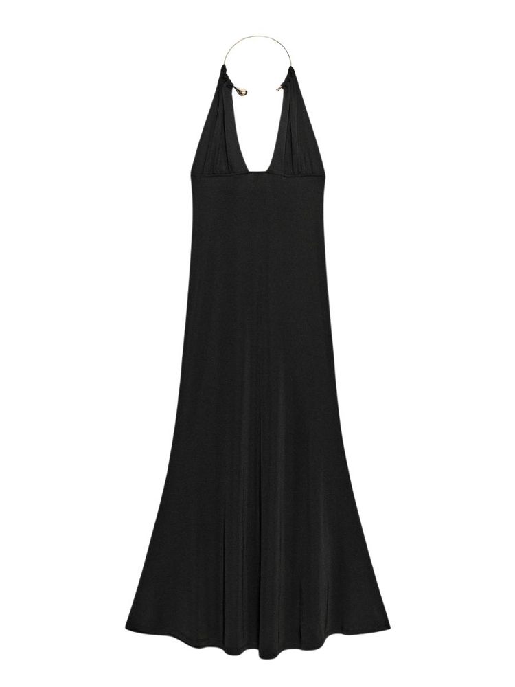 The best black halterneck dress - Zara - On a white background