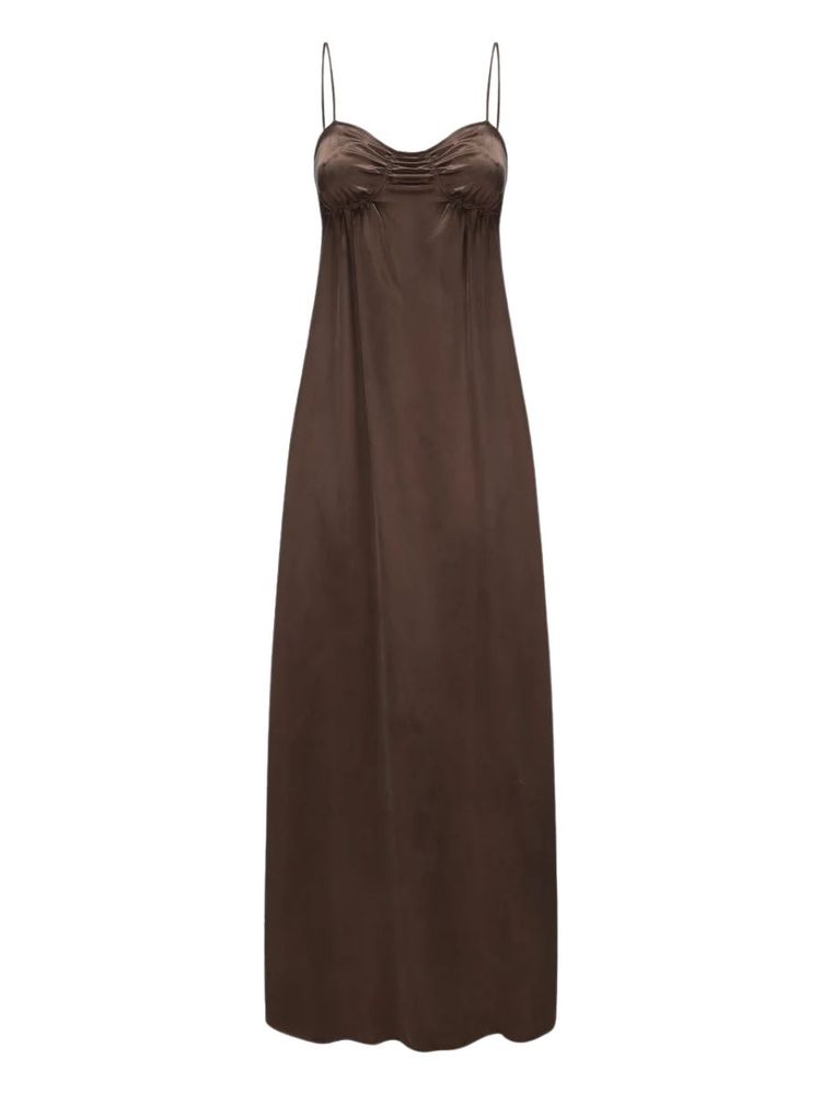 The best brown slip dress - Ruohan - On a white background
