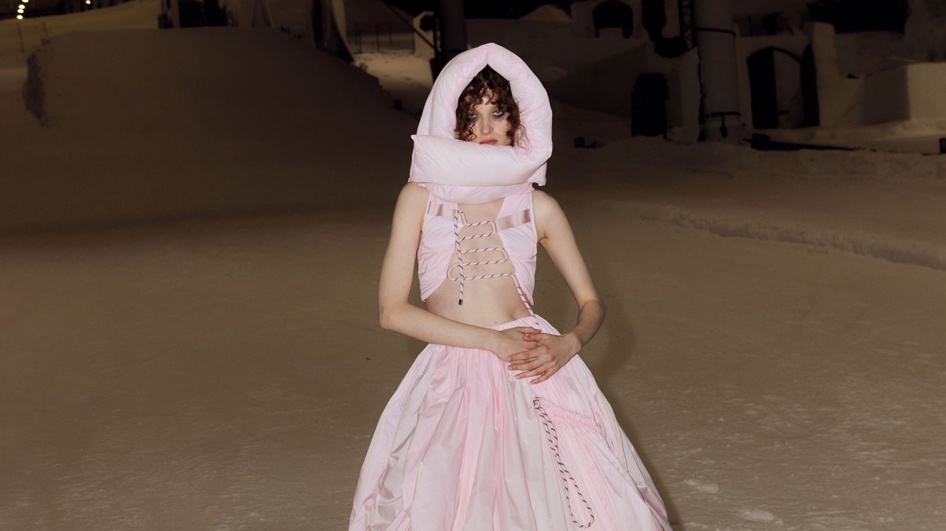 Model walking Kari Traa runway at Oslo Runway 2026