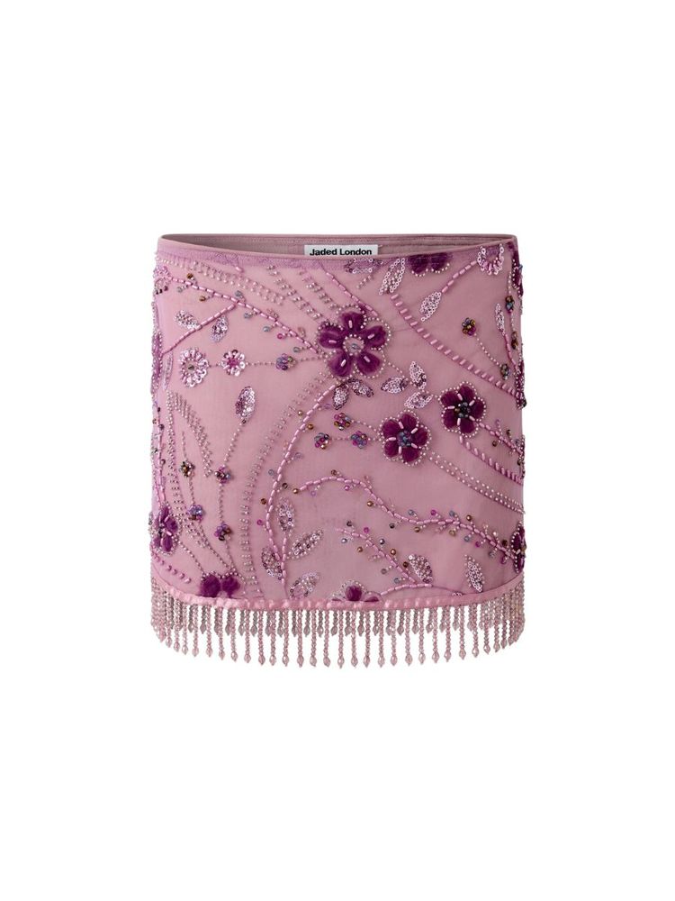The best pink sequin mini skirt - Jaded London - On a white background
