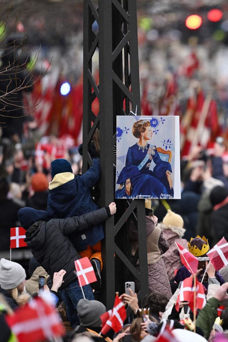 People celebrate the coronation