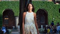 ワンピース ROTATE SS25 MINI DRESS WITH BANGS (1140421922 BCR9071922) Copenhagen Fashion Week: This is Rotate's spring/summer 2025