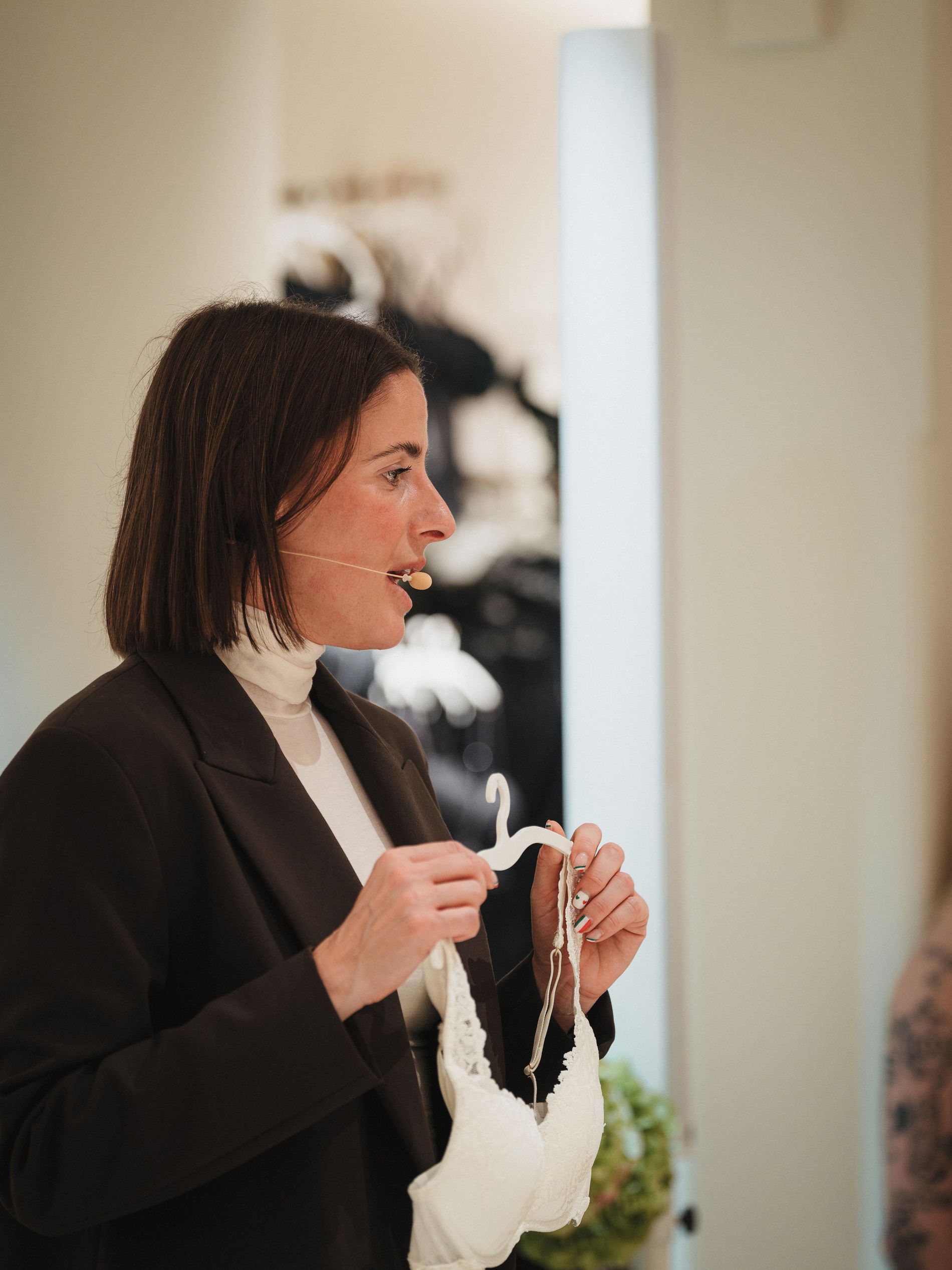 Intimissimi X Vogue Scandinavia event, a women showing of their most wanted lace bralette in white