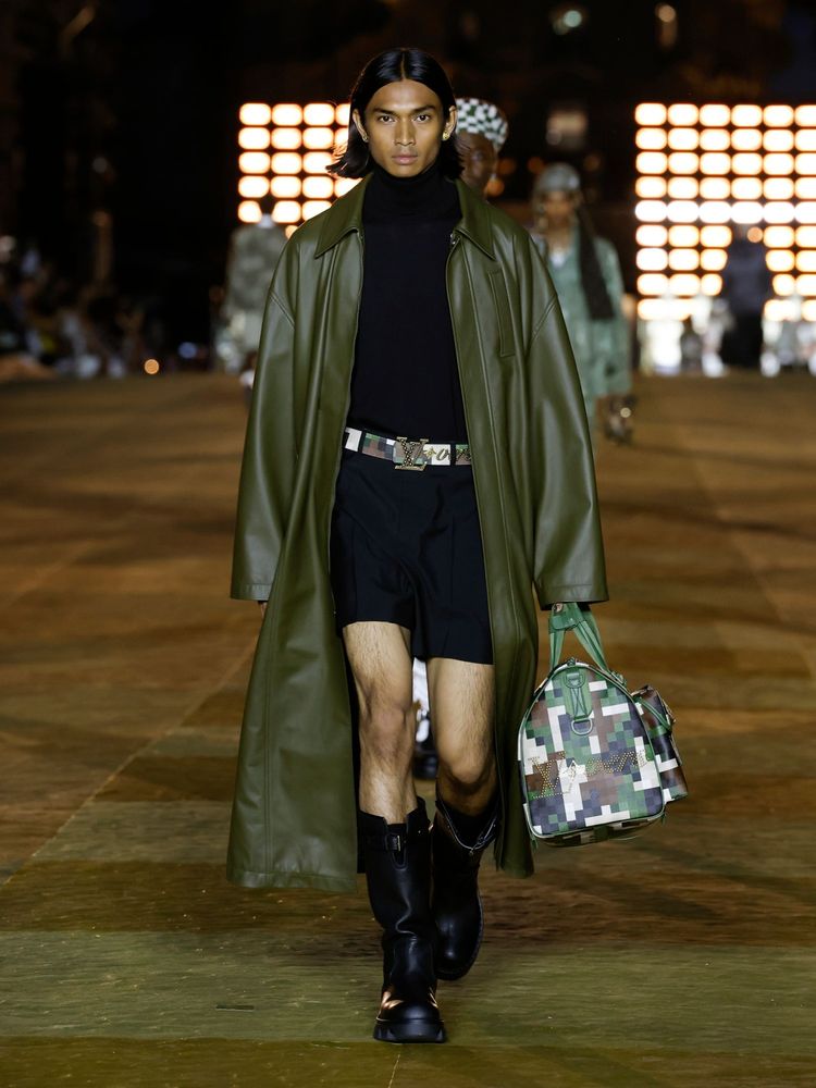 Mens Louis Vuitton Green Varsity Jacket