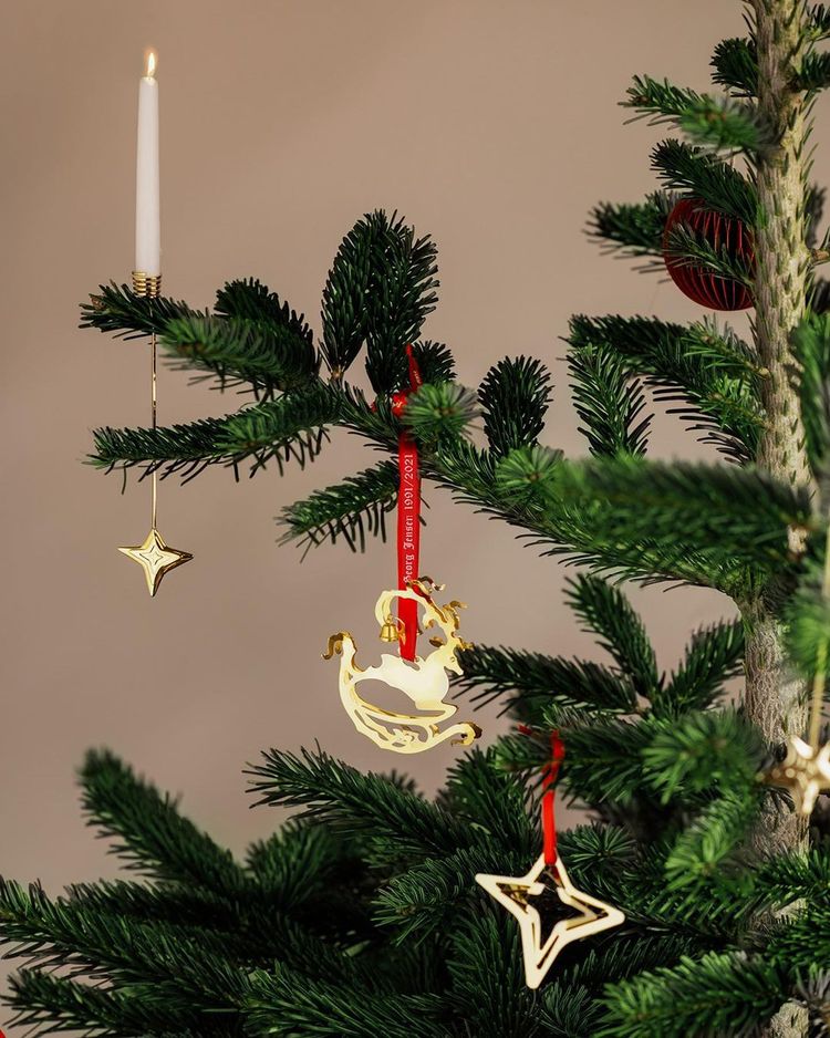 Georg Jensen gold bauble christmas tree