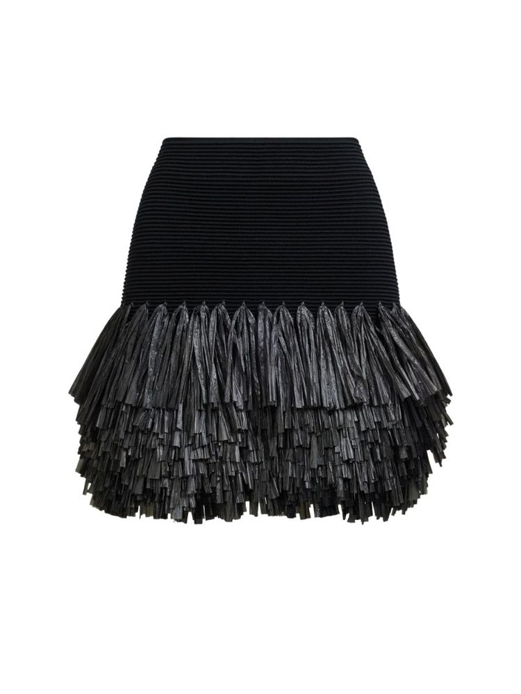 The best black knitted mini skirt - Aje - On a white background