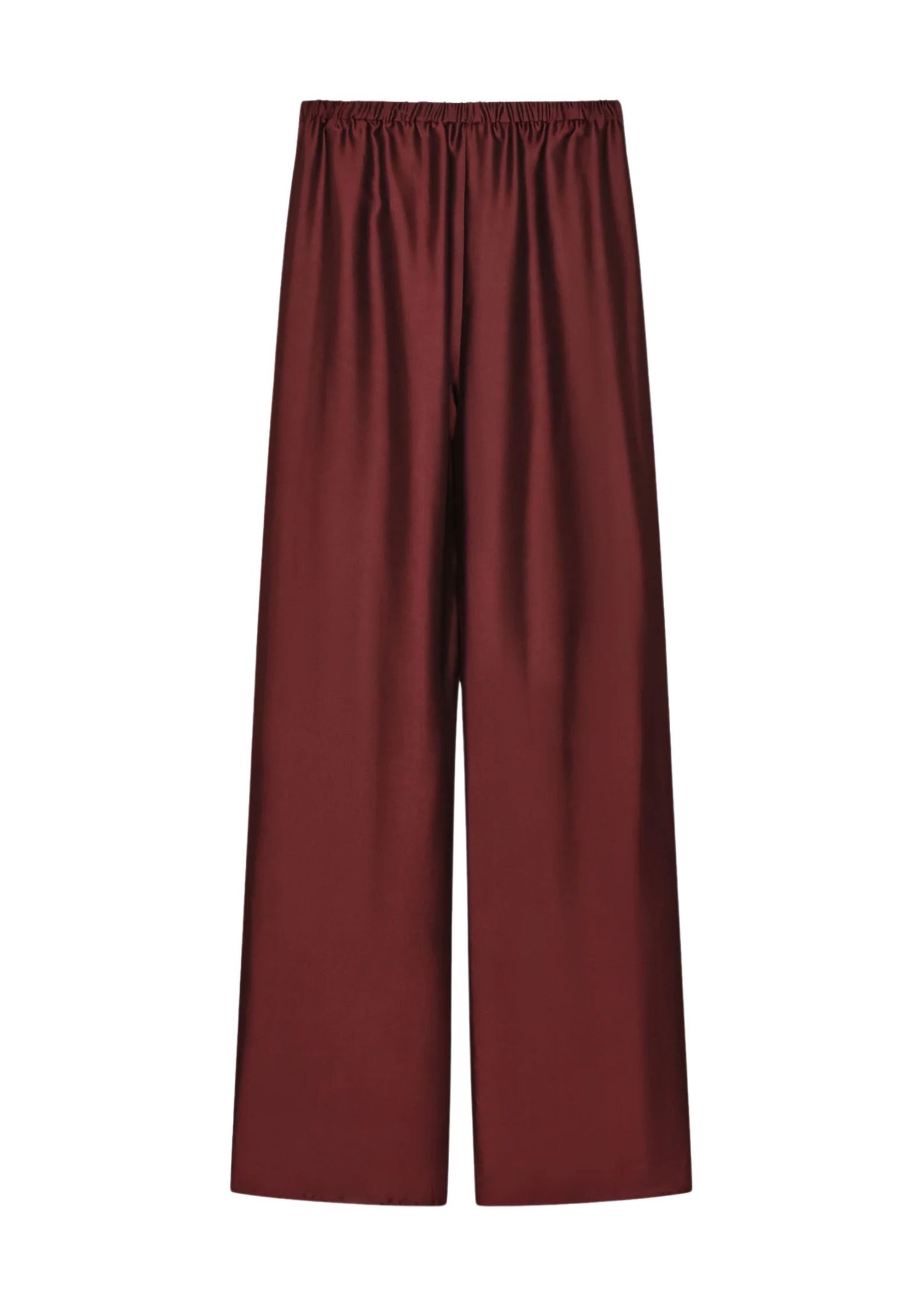 The best burgundy satin trousers - Gia Studio - On a white background